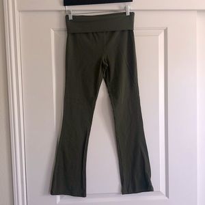 Army Green fold over yoga pants